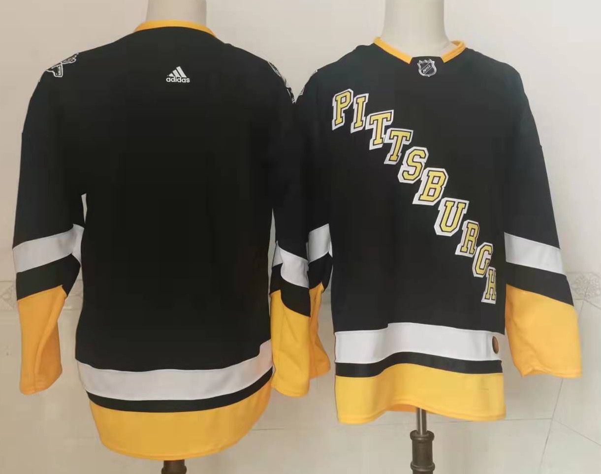 Cheap Men Pittsburgh Penguins Blank Black New 2022 Adidas NHL Jersey